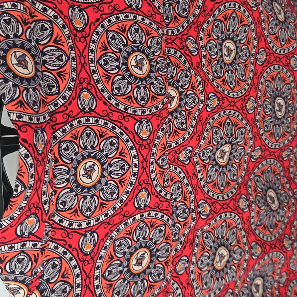 Denim & Flower Red Patterned Shirt - Picture 9 of 10